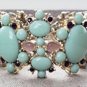 J. Crew Mixed Jewels Statement Bracelet
